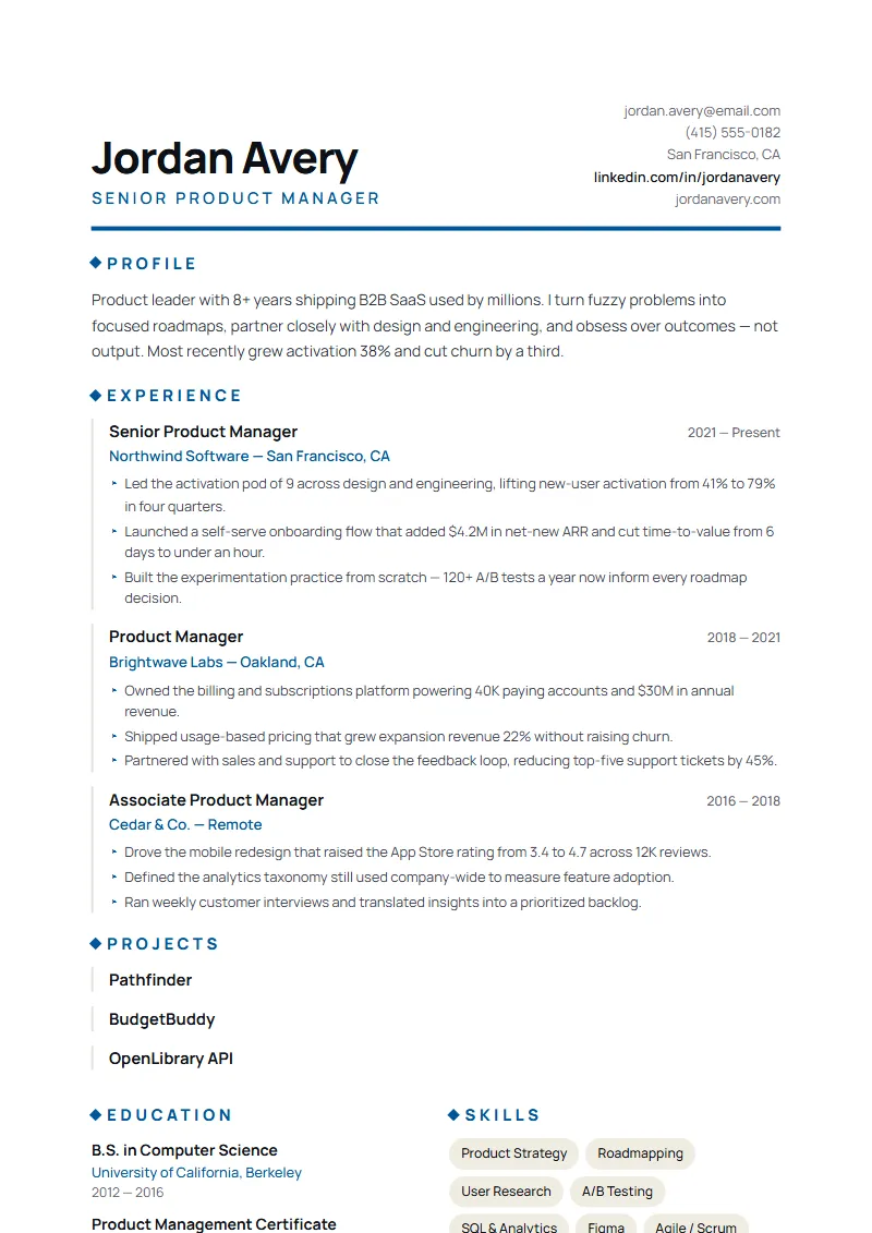 Atlas Pro resume template