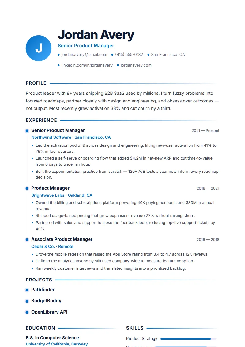 Halo resume template
