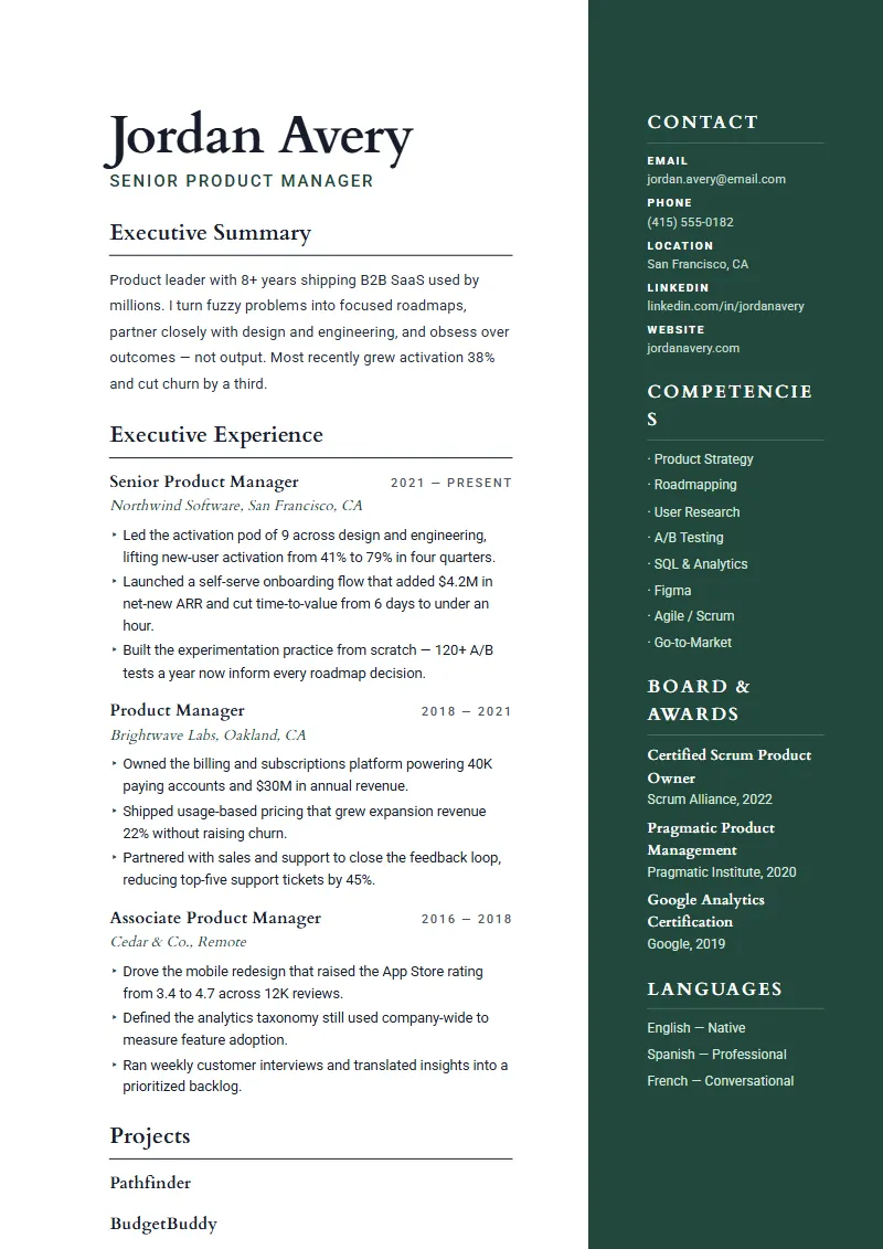 Helm resume template
