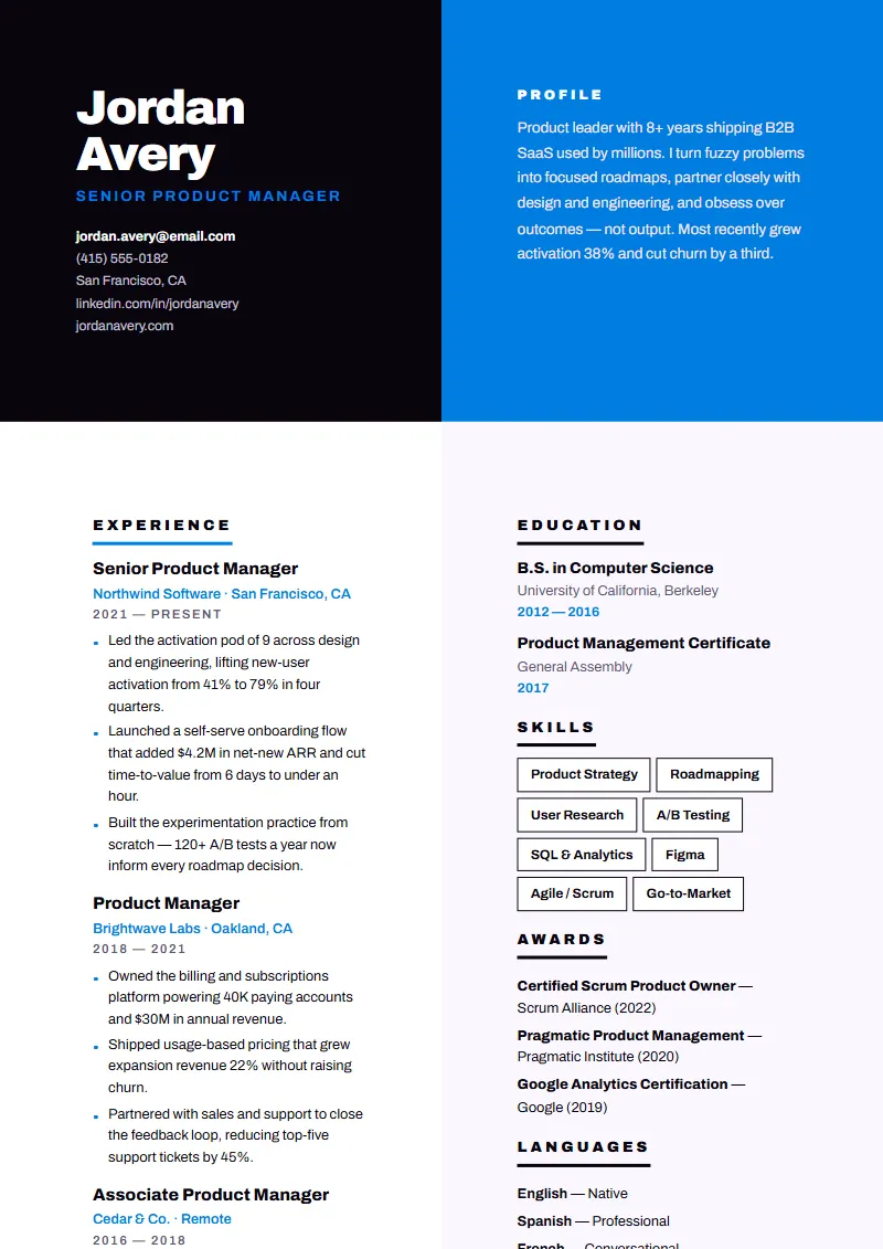 Kaleido resume template