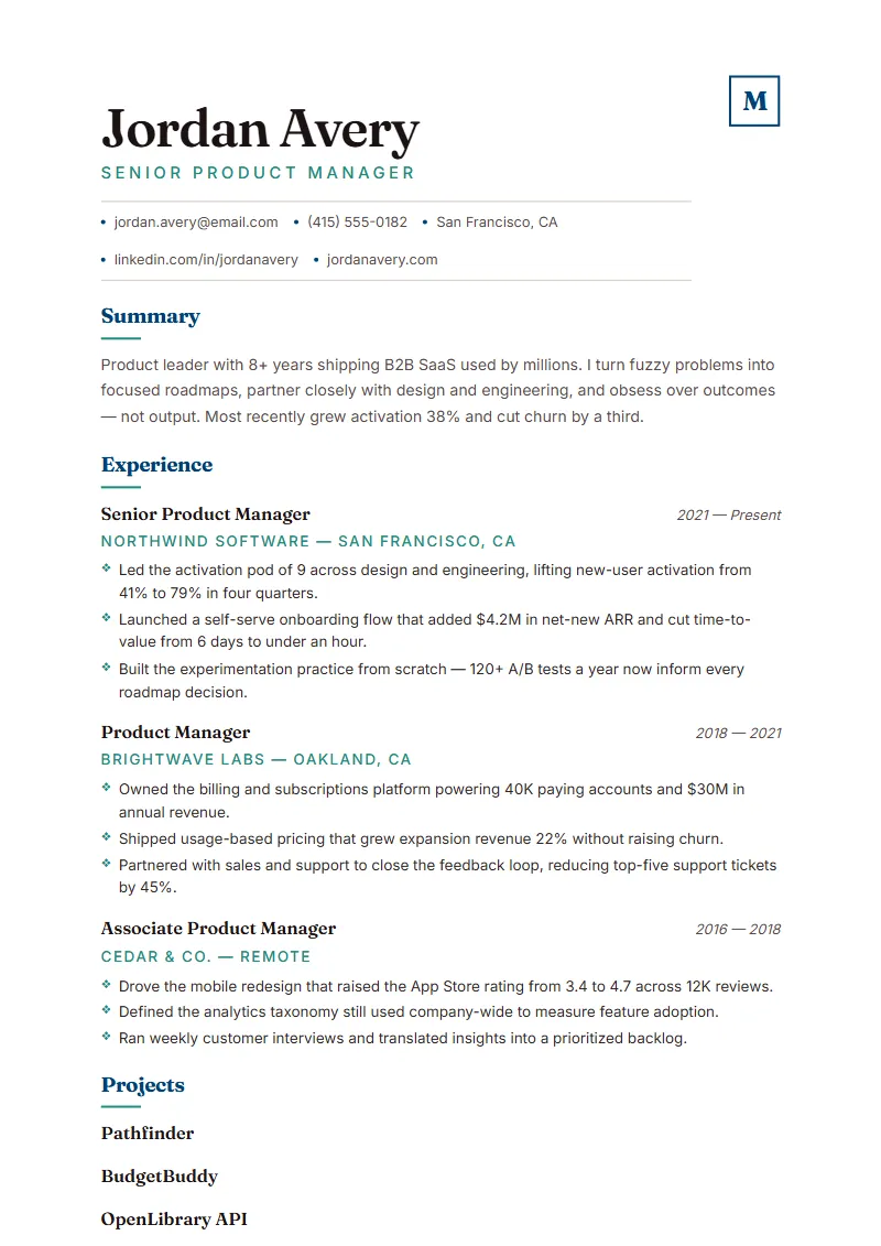 Magnate resume template